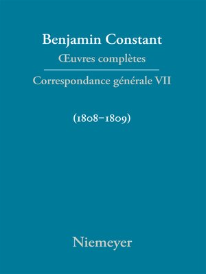 cover image of Correspondance générale 1808–1809